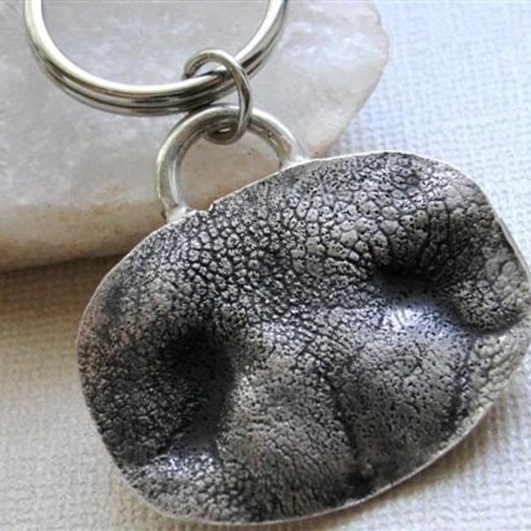 Dog Nose Keychain Key Chain Personalized in Sterling Silver EXPRESS SHIPPING