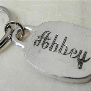 Dog Paw Keychain Personalized Cat Paw Key Chain Sterling Silver image 3