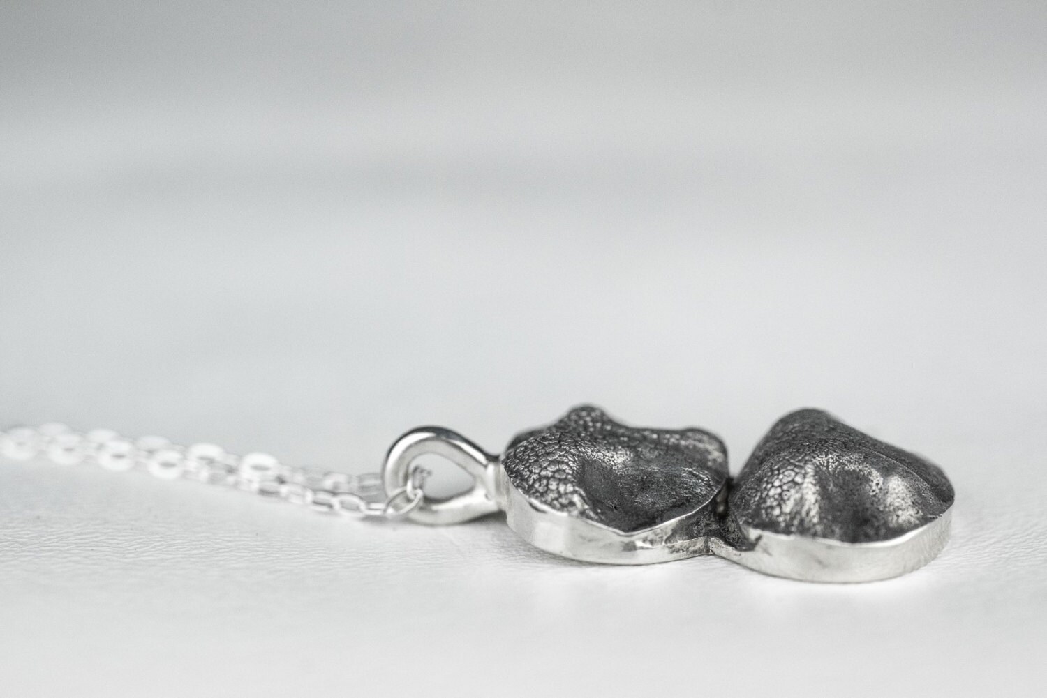 Dog Nose Necklace Sterling Silver Custom Small Double Pet Nose Etsy