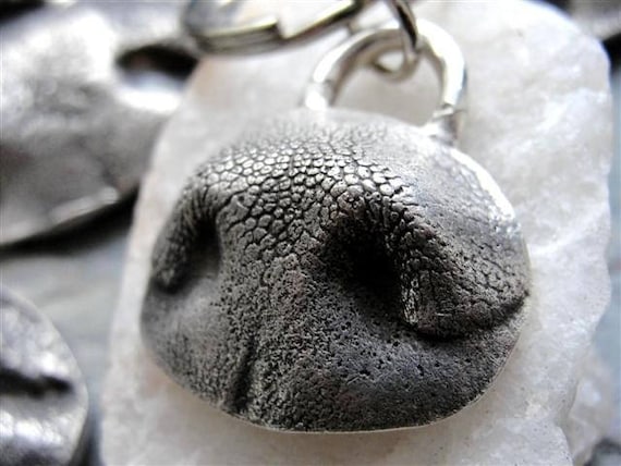 Dog Nose Keychain Pet Jewelry Extra Large Personalized With Name