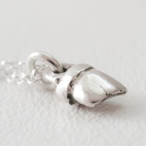 Baby Tooth Necklace in Sterling Silver Front Tooth