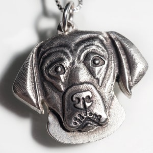 Labrador Retriever Necklace Jewelry Sterling Silver Pendant Personalized image 1