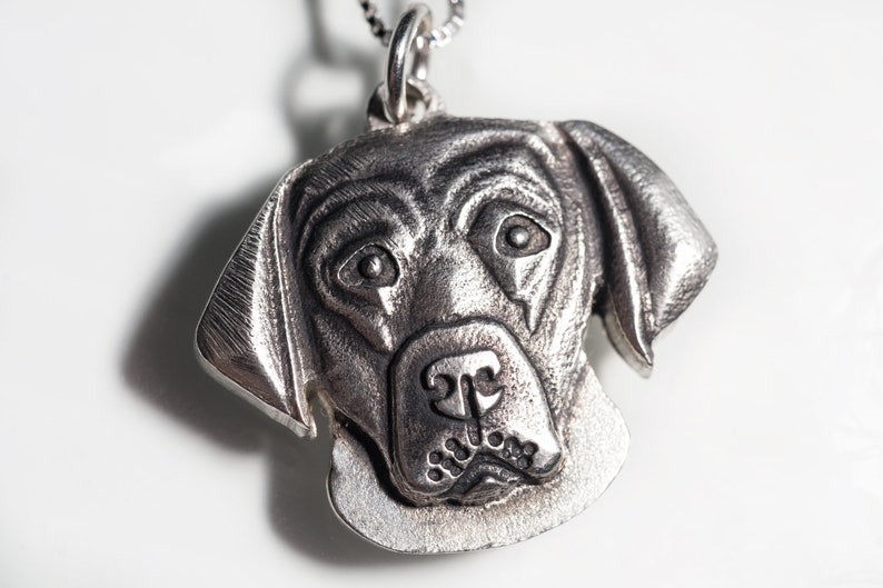 Labrador Retriever Necklace Jewelry Sterling Silver Pendant Personalized image 1