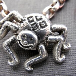 Spider Charm Bracelet Silver for Halloween