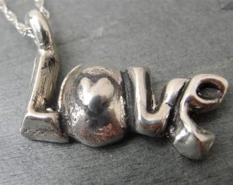 Love Silver Necklace in Sterling Silver