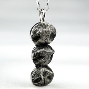 Dog Nose Necklace Original Custom Triple Small Pet Nose Pendant Sterling Silver