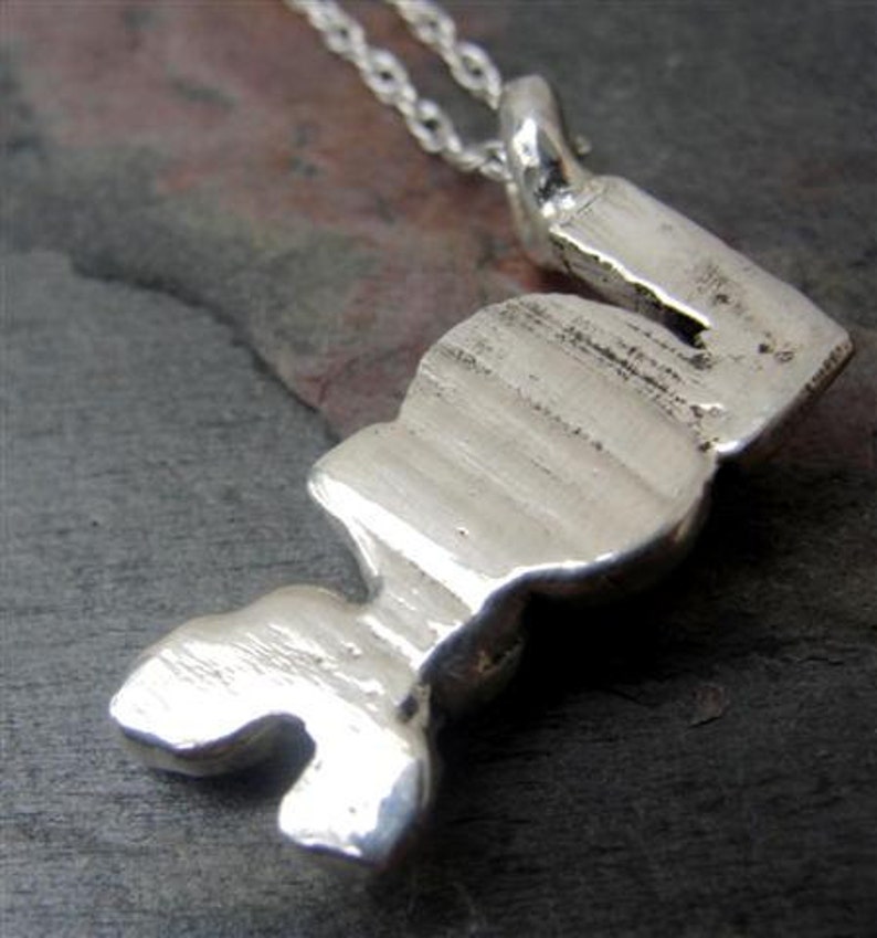 Love Silver Necklace in Sterling Silver image 4