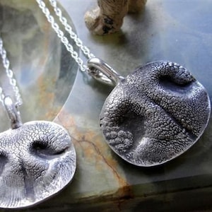 Dog Nose Print Necklace Personalized in Sterling Silver Large image 3