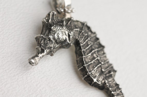 Silver Seahorse Necklace Pendant Sterling Sea Horse - Etsy
