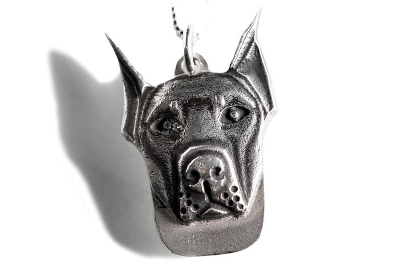 Doberman Pinscher Necklace Jewelry Sterling Silver Dog Pendant Etsy