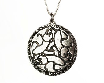 3 Bears Necklace Pendant Three Bears Sterling Silver