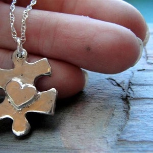 Puzzle Piece Necklace in Sterling Silver image 5