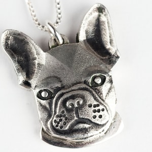 French Bulldog Necklace Jewelry Sterling Silver Frenchie Pendant Personalized