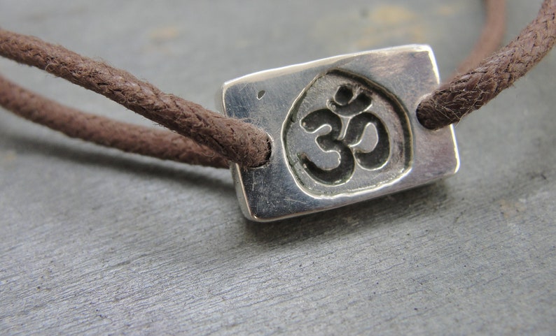 Ohm Bracelet Om Jewelry in Sterling Silver image 1