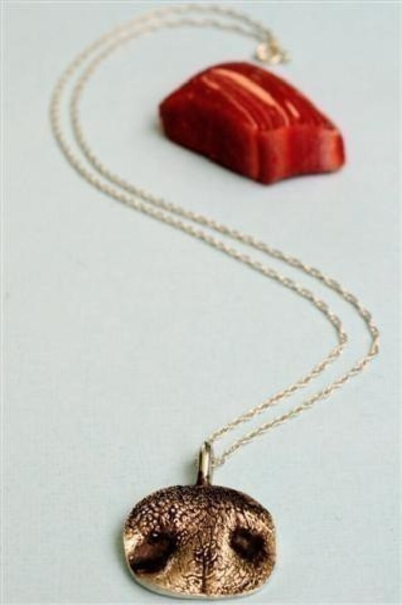 Dog Nose Necklace Personalized in Sterling Silver Small Etsy