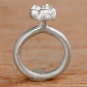 Baby Tooth Ring Molar Sterling Silver Baby Teeth Jewelry Personalized