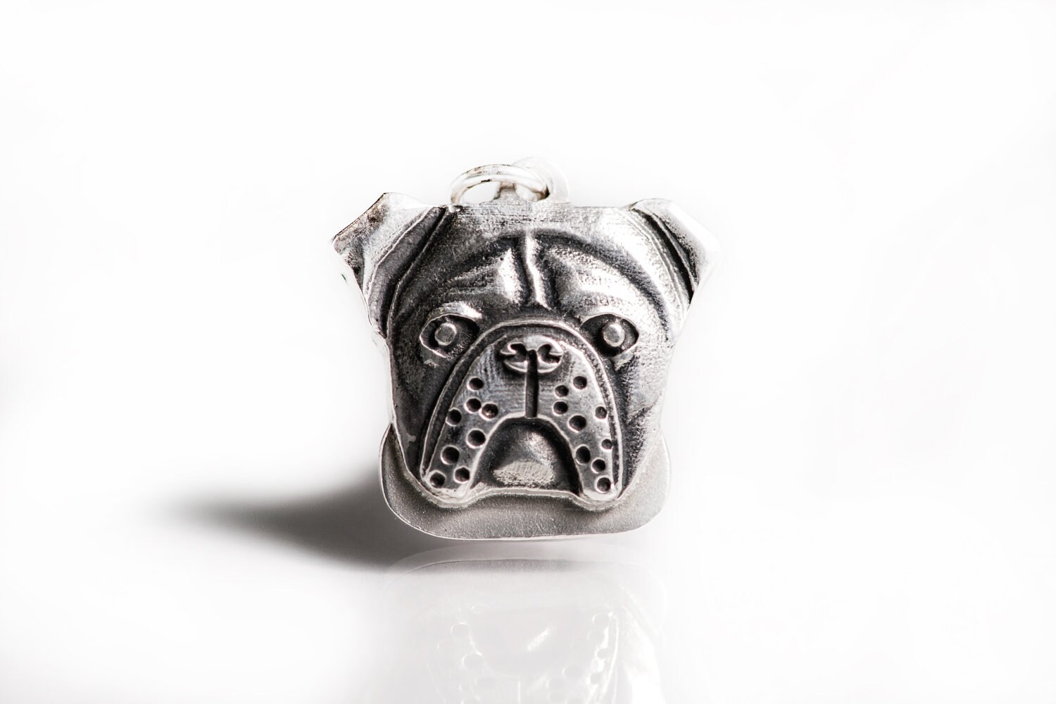 English Bulldog Necklace Jewelry Sterling Silver Pendant | Etsy