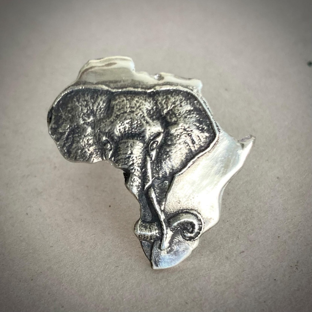 Africa Ring Elephant African Jewelry Sterling Silver Ring - Etsy