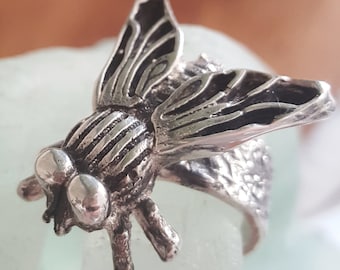 Fly Ring Silver, Flies Jewelry, Flies, Lord Of The Flies, Fly Jewelry, Bug Ring, Bug Jewelry, Love Bug Ring