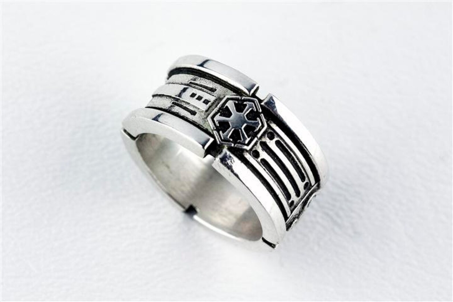 Lightsaber Wedding Ring Band Sterling Silver Custom Ring Etsy