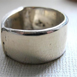 Fingerprint Custom Ring Wedding Band in Sterling Silver image 4