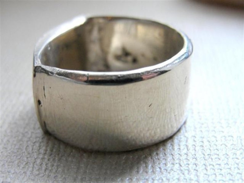 Fingerprint Custom Ring Wedding Band in Sterling Silver image 4