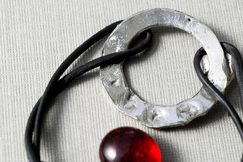 Sterling Silver Peace Sign Beaded Stretch Bracelet - Handmade Elastic Bangle - View #6