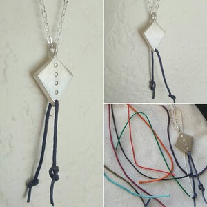 Silver Kite Necklace Wentworth Red String Kite Sterling Pendant