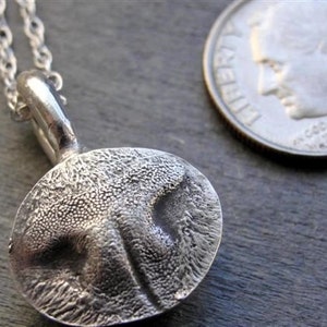 Cat Nose Necklace Jewelry in Sterling Silver Personalized image 2