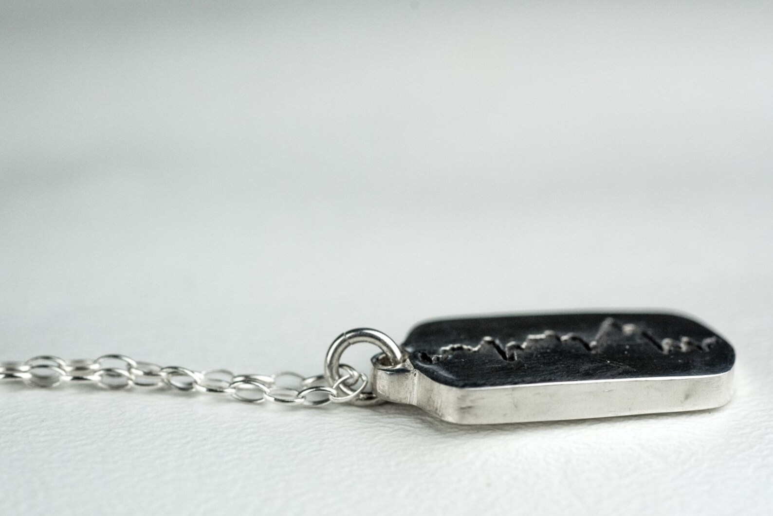 Heartbeat Necklace Dogtag EKG Soundwave Sterling Silver Etsy