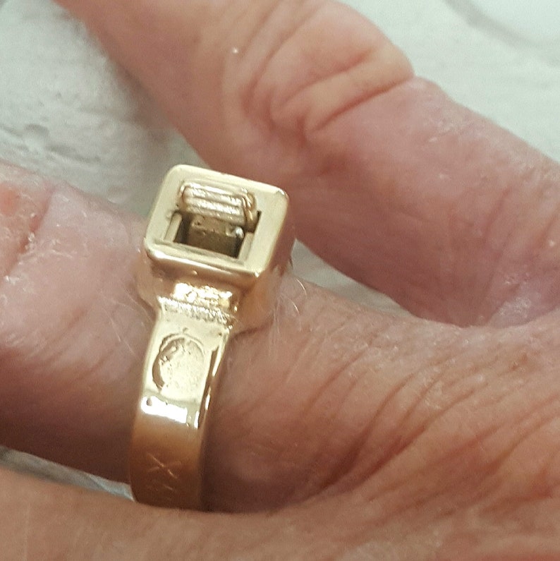 ZipTie Gold Ring, Zip Tie Jewelry, 14kt Gold Ring, Cable Tie Band, Cable Band, Ziptie Band image 4
