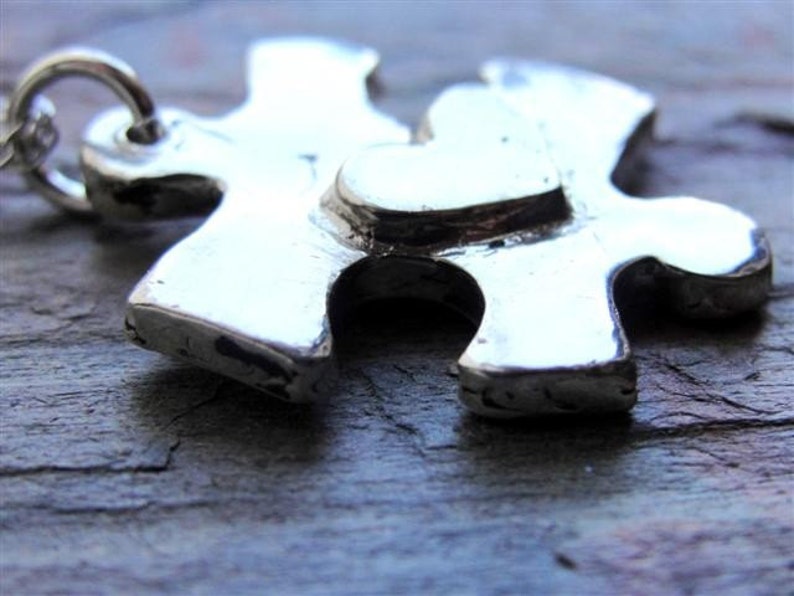 Puzzle Piece Necklace in Sterling Silver image 3