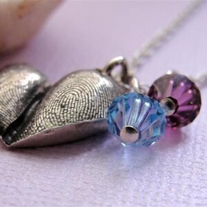 Fingerprint Heart Jewelry Necklace Personalized Thumbprint Sterling Silver image 3