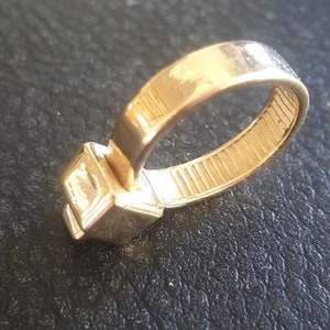 ZipTie Gold Ring, Zip Tie Jewelry, 14kt Gold Ring, Cable Tie Band, Cable Band, Ziptie Band image 7
