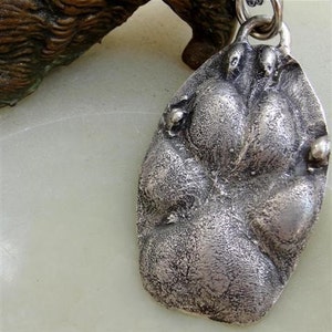 Dog Paw Key Chain Sterling Silver SmallDog Personalized image 1