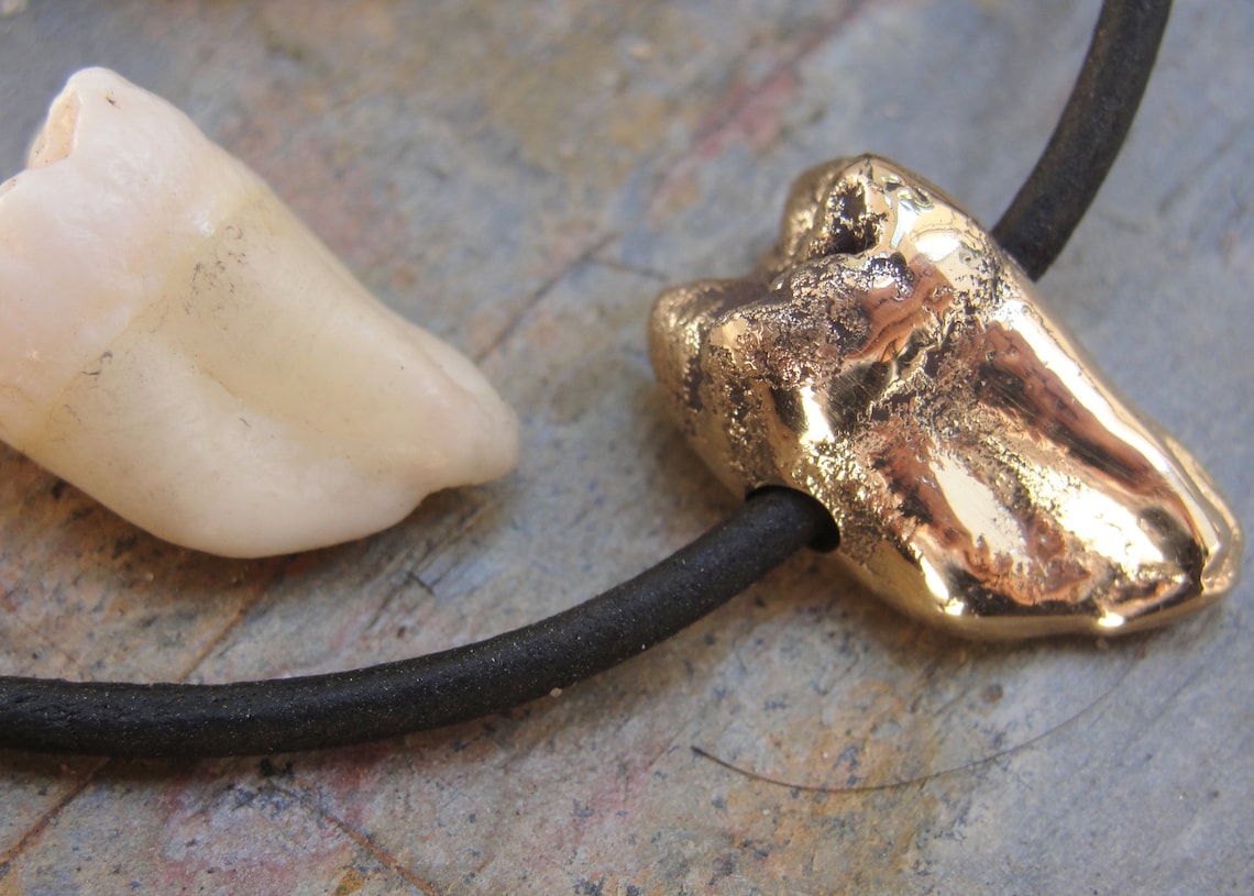 Gold Tooth Necklace Wisdom Tooth Personalized Custom Jewelry Etsy