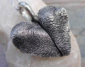 Paw Print Necklace in Sterling Silver for Dogs or Cats