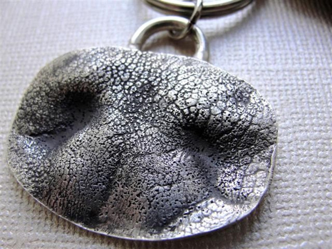 Dog Nose Keychain Key Chain Personalized in Sterling Silver Etsy