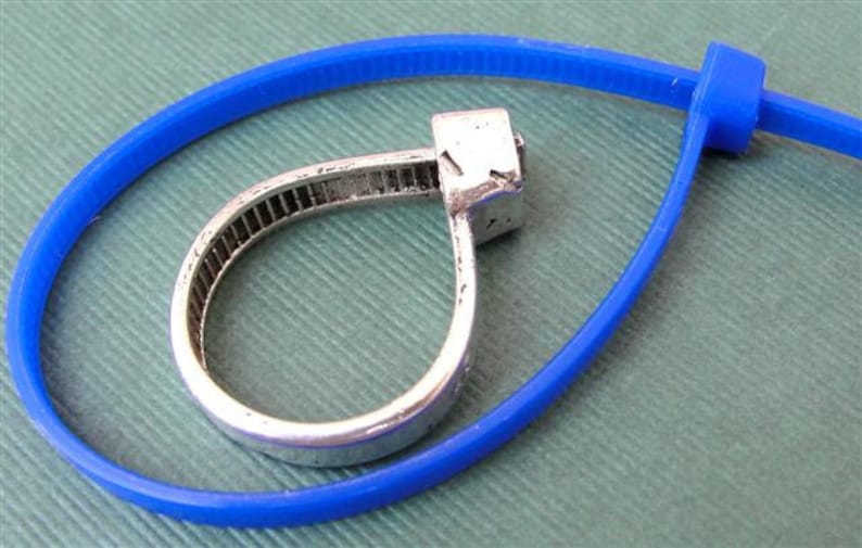Zip Tie Ring Silver Jewelry Sterling Silver Band Etsy