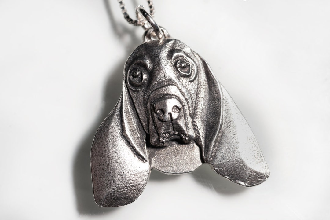 Basset Hound Necklace Jewelry Sterling Silver Pendant Personalized Etsy