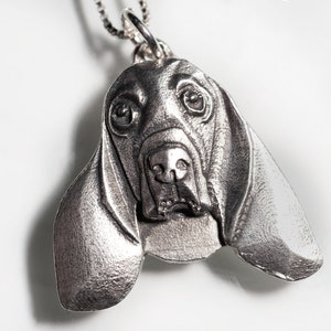 Basset Hound Necklace Jewelry Sterling Silver Pendant Personalized