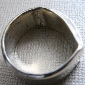 Fingerprint Custom Ring Wedding Band in Sterling Silver image 3