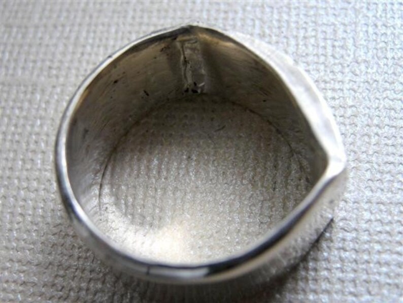 Fingerprint Custom Ring Wedding Band in Sterling Silver image 3