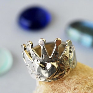 Crown Ring Heart in Sterling Silver image 3