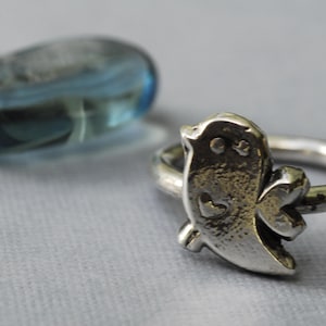 Twitter Bird Ring in Sterling Silver