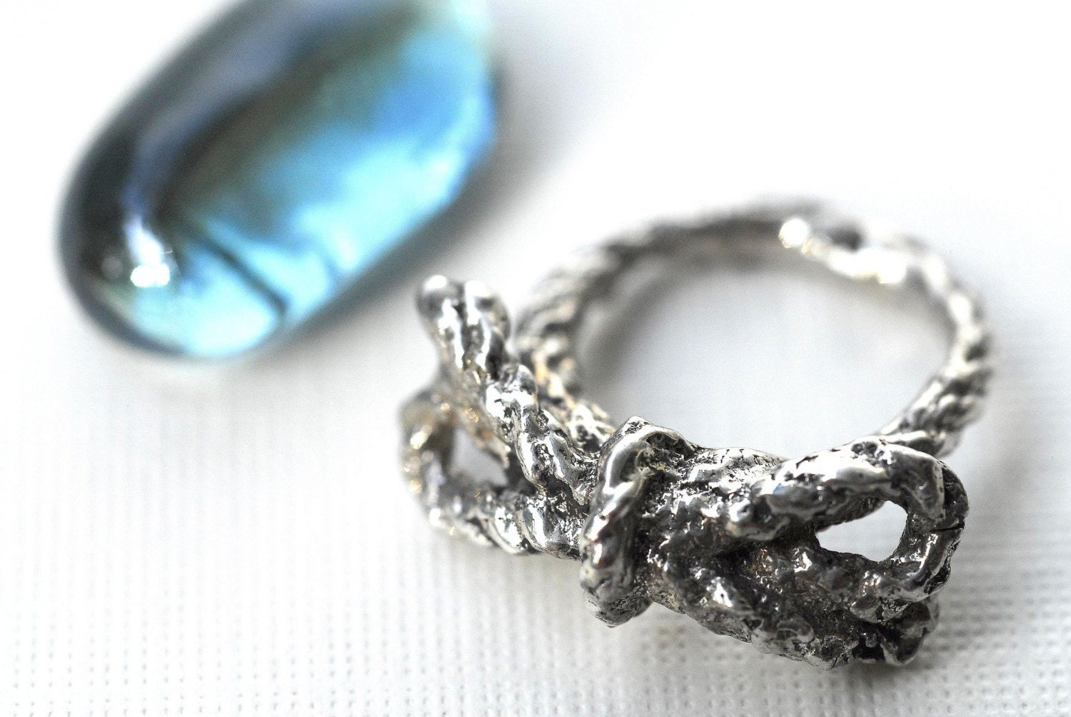 Bow Ring Knot in Sterling Silver Forget Me Knot Ring String Ring - Etsy