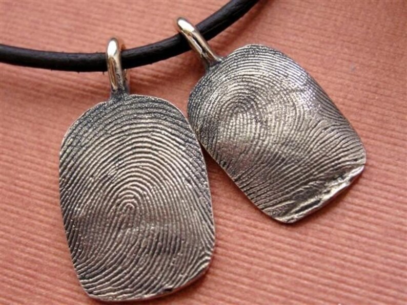 Thumbprint necklace gold Clearance