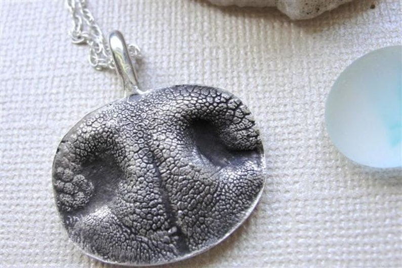 Dog Nose Print Necklace Personalized in Sterling Silver Large image 2