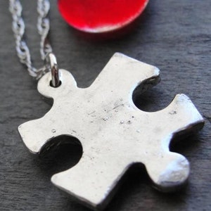 Puzzle Piece Necklace in Sterling Silver image 4