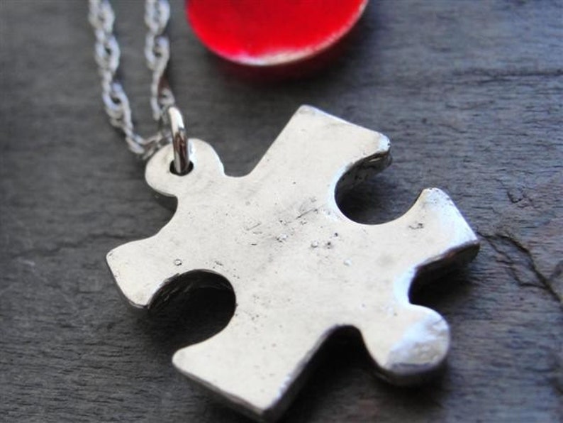 Puzzle Piece Necklace in Sterling Silver image 4